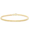 Macy's Polished Serpentine Link Chain Bracelet In 14k Gold In Gold