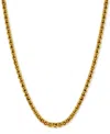 Macy's Polished Square Wheat Chain Necklace Collection In 14k Gold In Yellow Gold