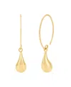 Macy's Polished Teardrop Dangle Earrings In 10k Yellow Gold In Gold