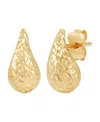 Macy's Polished Teardrop Stud Earrings In 10k Yellow Gold In Gold