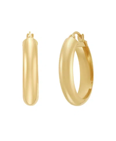 Macy's Polished Tube Hoop Earrings In 14k Yellow Gold