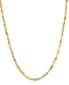MACY'S POLISHED TWIST LINK 18" CHAIN NECKLACE IN 14K GOLD