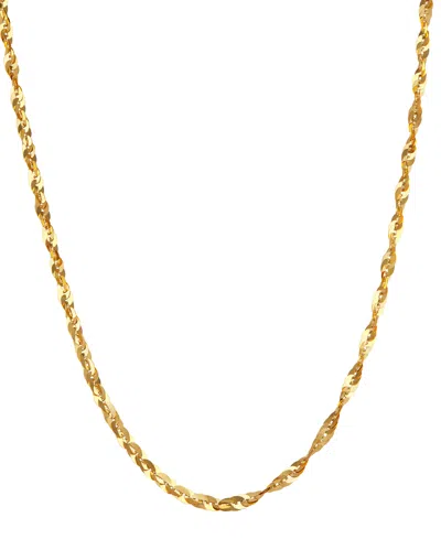 Macy's Polished Twist Link 18" Chain Necklace In 14k Gold