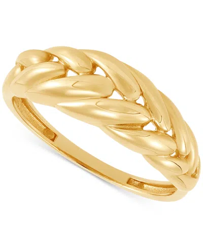 Macy's Polished Wheat Design Fashion Ring In 10k Gold