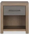 Macy's Portmore 1-drawer Nightstand (with Soft Close Drawers), Created For  In Brown