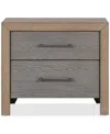 Macy's Portmore 2-drawer Nightstand (soft Close Drawers), Created For  In Brown