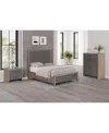Macy's Portmore 3pc California King Set (panel Bed, Chest & 2-drawer Nightstand With Soft Close Drawers), C In Brown