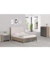 Macy's Portmore 3pc California King Storage Set (upholstered Bed, Chest & 2-drawer Nightstand With Soft Clo In Brown