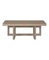 Macy's Portmore 48" Rectangle Wood Cocktail Table In Two-tone Brown Finish