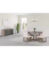 Macy's Portmore 5 Pc Round Set (table & 4 Side Chairs), Created For  In Brown