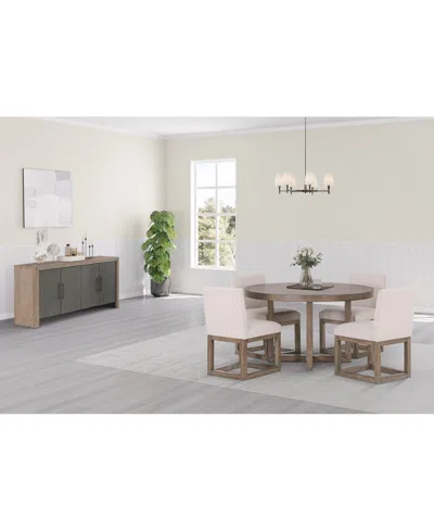 Macy's Portmore 5 Pc Round Set (table & 4 Side Chairs), Created For  In Brown