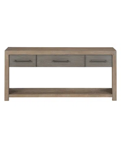 Macy's Portmore 60" Wood Console Tv Stand In Two-tone Brown Finish