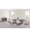 Macy's Portmore 7 Pc Rectangular Set (table, 4 Side Chairs & 2 Arm Chairs), Created For  In Brown