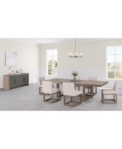 Macy's Portmore 7 Pc Rectangular Set (table & 6 Side Chairs), Created For  In Brown