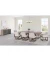 Macy's Portmore 9 Pc Rectangular Set (table, 6 Side Chairs & 2 Arm Chairs), Created For  In Brown