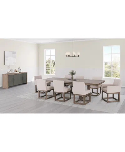 Macy's Portmore 9 Pc Rectangular Set (table, 6 Side Chairs & 2 Arm Chairs), Created For  In Brown
