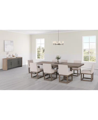 Macy's Portmore 9 Pc Rectangular Set (table & 8 Side Chairs), Created For  In Brown