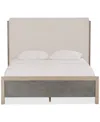 Macy's Portmore California King Upholstered Bed, Created For  In Brown