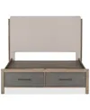 Macy's Portmore King Upholstered Storage Bed (with Soft Close Drawers), Created For  In No Color