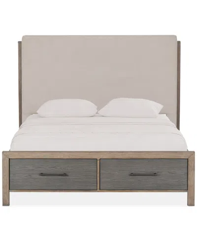 Macy's Portmore Queen Upholstered Storage Bed (with Soft Close Drawers), Created For  In No Color