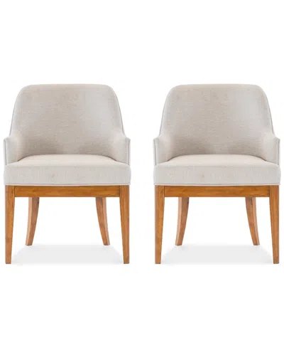Macy's Prescott 2-pc. Dining Chair Set, Created For  In Brown