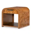 Macy's Prescott 25" Wood Mappa Burl End Table In Brown Mappa