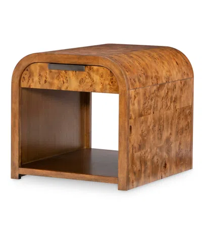 Macy's Prescott 25" Wood Mappa Burl End Table In Brown Mappa