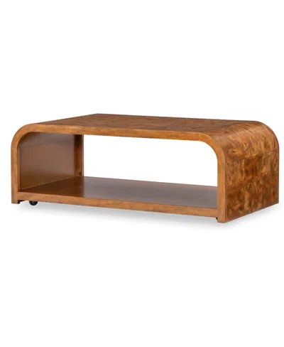 Macy's Prescott 52" Wood Mappa Burl Cocktail Table In Multi