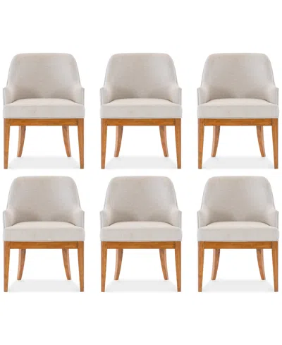 Macy's Prescott 6-pc. Dining Chair Set, Created For  In Brown