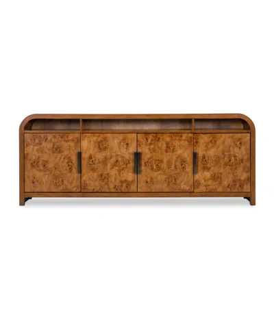 Macy's Prescott 84" Mappa Burl Entertainment Console In Brown Mappa