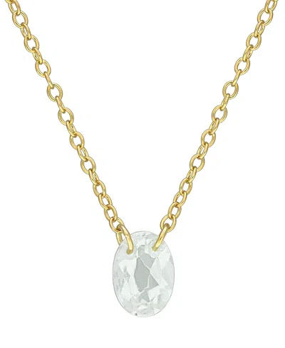 Macy's Quartz (3/4 Ct. T.w.) Pendant Necklace In Sterling Silver (also Available In Blue Topaz) In Gold