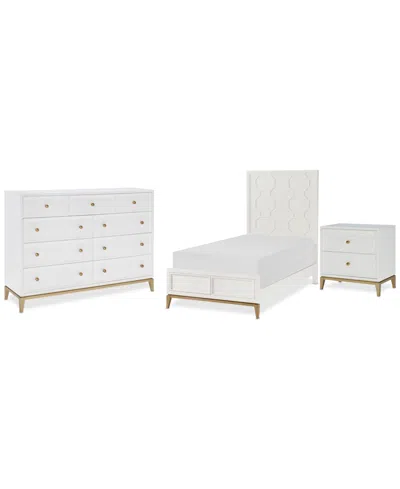 Macy's Rachel Ray Chelsea 3-pc. Bedroom Set (full Bed, Dresser & Nightstand) In White