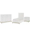 MACY'S RACHEL RAY CHELSEA 3-PC. BEDROOM SET (TWIN STORAGE BED, DRESSER & NIGHTSTAND)