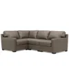 Macy's Radley 101" 4-pc. Leather Corner Sectional, Created For  In Brown