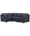 Macy's Radley 101" 4-pc. Leather Corner Sectional, Created For  In Navy