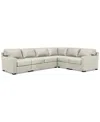 MACY'S RADLEY 136" 5-PC. LEATHER SQUARE CORNER L SHAPE MODULAR SECTIONAL