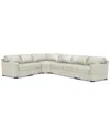 Macy's Radley 148" 5-pc. Leather Wedge L Shape Modular Sectional, Created For  In Coconut Milk