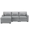 MACY'S RADLEY 3-PC. LEATHER MODULAR CHAISE SECTIONAL, CREATED FOR MACY'S