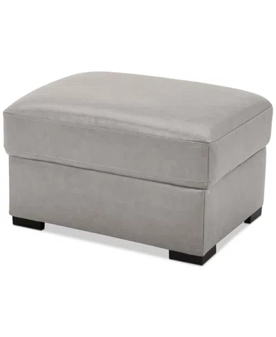 Macy's Radley 32" Leather Ottoman, Created For  In Ash