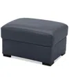 MACY'S RADLEY 32" LEATHER OTTOMAN, CREATED FOR MACY'S