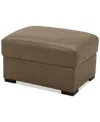 MACY'S RADLEY 32" LEATHER OTTOMAN, CREATED FOR MACY'S