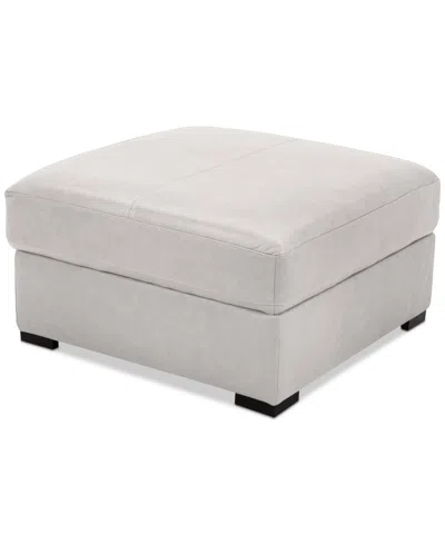 Macy's Radley 36" Leather Storage Ottoman, Created For  In Ash