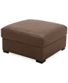 Macy's Radley 36" Leather Storage Ottoman, Created For  In Brown