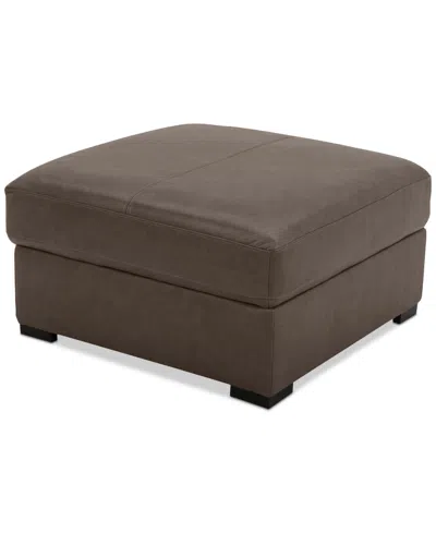 Macy's Radley 36" Leather Storage Ottoman, Created For  In Chocolate