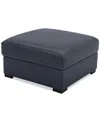 Macy's Radley 36" Leather Storage Ottoman, Created For  In Navy