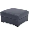 Macy's Radley 36" Leather Storage Ottoman, Created For  In Slate Grey