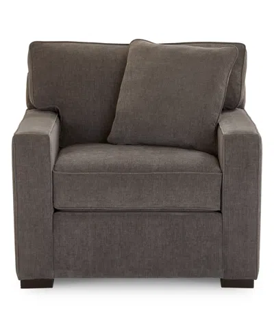 Macy's Radley 38" Fabric Armchair, Created For  In Gray