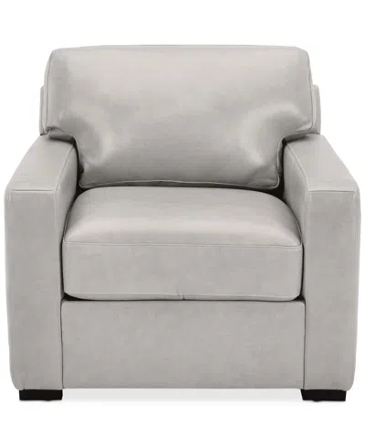MACY'S RADLEY 38" LEATHER CHAIR, CREATED FOR MACY'S