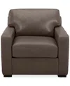 Macy's Radley 38" Leather Chair, Created For  In Chocolate