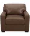 Macy's Radley 38" Leather Chair, Created For  In Light Grey